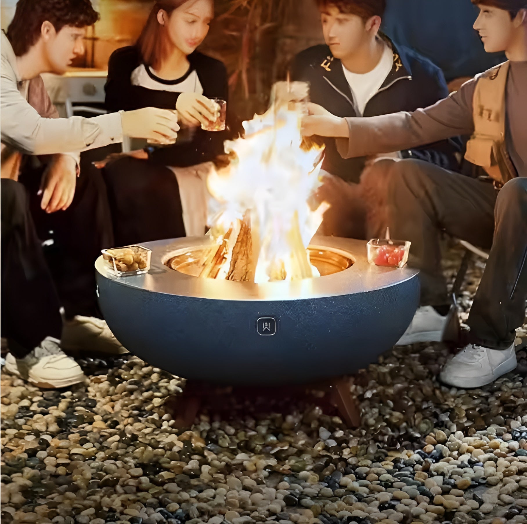 SolvraStone Mid-Century Fire Bowl